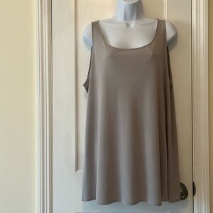 Eileen Fisher Silk Sleeveless Tank Top Tunic Women’s XL Tan Lagenlook Capsule